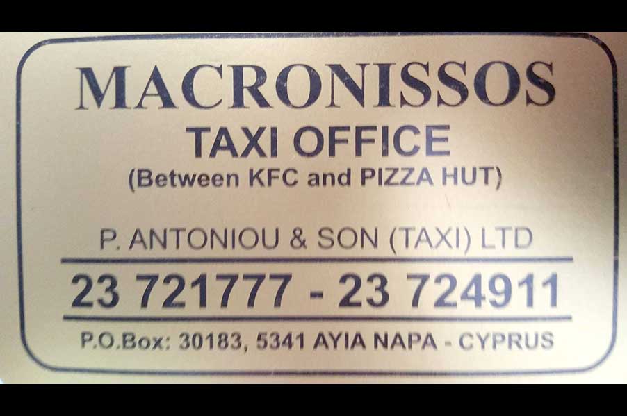 Macronissos Taxi Office